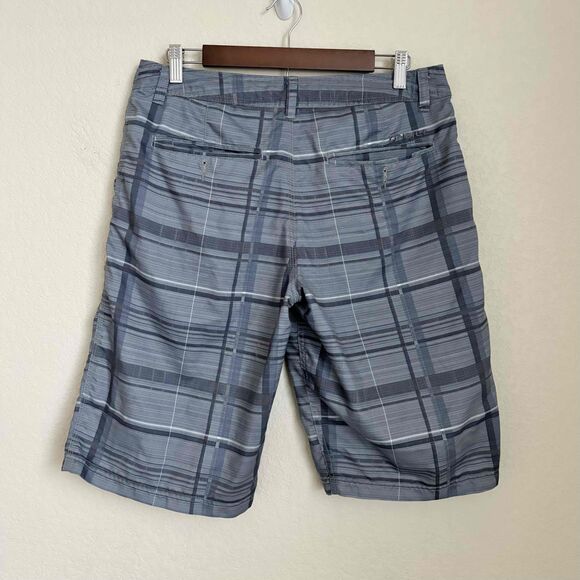 ONeill Mens Gray Plaid Button Zip Fly Golf Shorts Size 31 Summer Vacation - Picture 5 of 9
